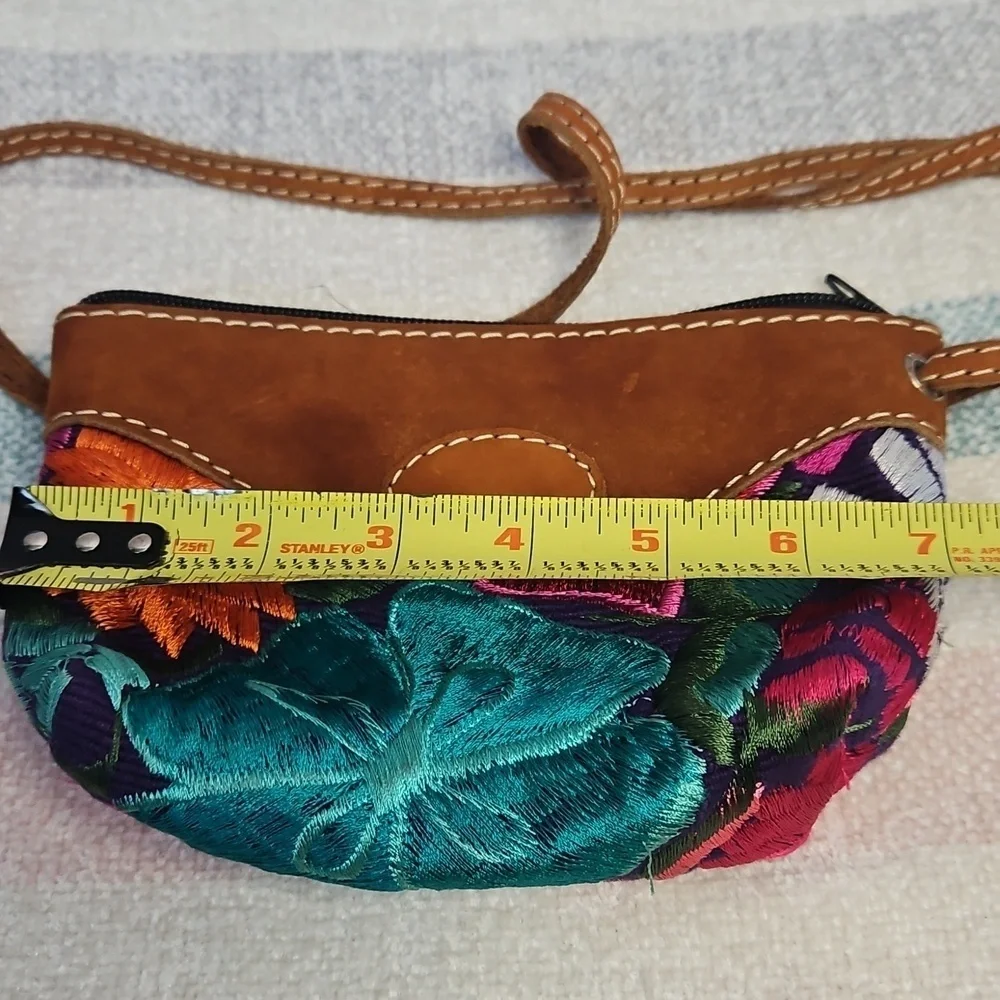 Embroidered Floral Crossbody Bag